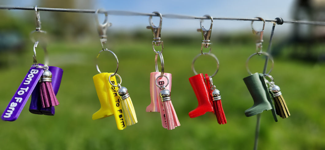 Born To Farm Keyring