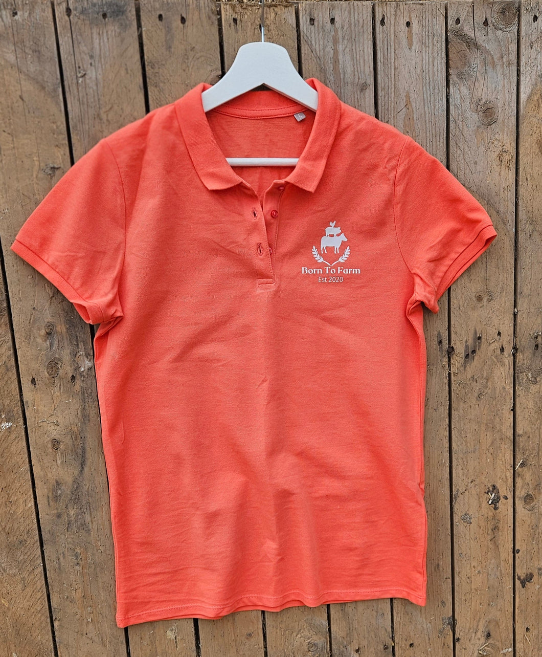 Ladies Born To Farm Polo - In stock