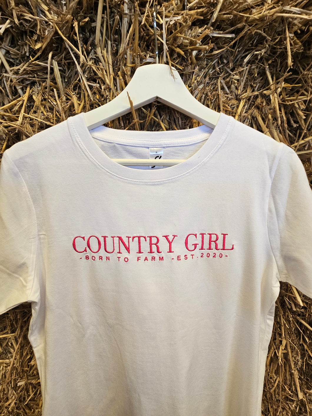 Country Girl T-shirt - Pink Tractor