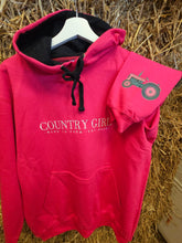 Load image into Gallery viewer, Country Girl Hoodie - Pink Tractor
