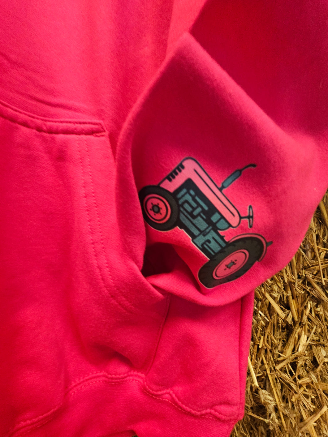 Country Girl Hoodie - Pink Tractor