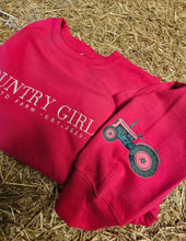 Load image into Gallery viewer, Country Girl Sweatshirt - Pink Tractor

