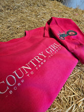 Load image into Gallery viewer, Country Girl Sweatshirt - Pink Tractor
