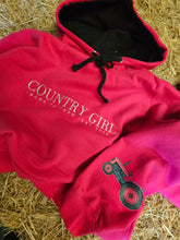 Load image into Gallery viewer, Country Girl Hoodie - Pink Tractor
