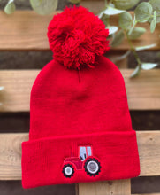 Load image into Gallery viewer, Coloured Tractor bobble Hats
