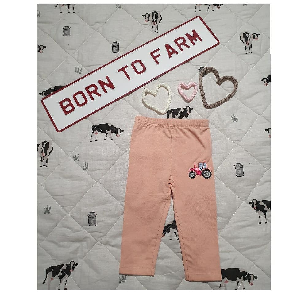 Pink Tractor Leggings