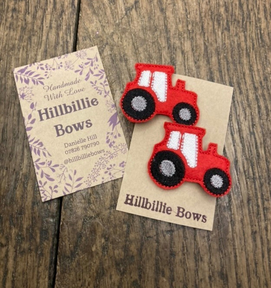 Tractor Hair Clips